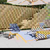 Pernă șezlong cu dungi albastre și albe, țesătură Oxford