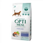 Hrana uscata completa pentru pisici OPTIMEAL Sterilised, Adult, somon, 1.5 Kg