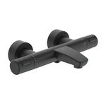 Baterie cada/dus termostatata, Ideal Standard, Ceratherm T25, negru mat