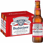 Bax 24 bucati bere blonda, filtrata, Budweiser, 5% alc., 0.33L, sticla, SUA