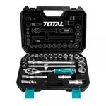 Trusa Chei Tubulare TOTAL, CR-V, 1 2 , 25buc , INDUSTRIAL, TOTAL Tools