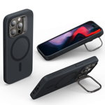 Carcasa ESR Cloud Kickstand Halolock MagSafe compatibila cu iPhone 15 Pro Max Black, ESR