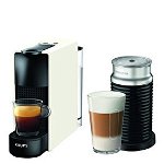 Espressor Krups Nespresso Essenza Mini XN111110, 1310 W, 0.6 l, 19 bar + Aeroccino 3, Alb-negru