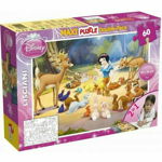 Puzzle de colorat maxi - Alba ca Zapada (60 piese), LISCIANI