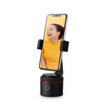 Suport universal Pivo Smart Mount pentru telefoane, Compatibil cu Trepied, SelfieStick cu filet de 1/4 inch, ajustabil 360, Negru, Pivo