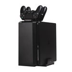 Stand de incarcare FROGGIEX pentru Play Station 4, cu suport pentru discuri, Negru