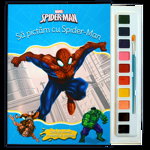 Spider-man. Să pictăm cu Spider-Man. Carte de colorat cu pensulă și acuarele, Litera