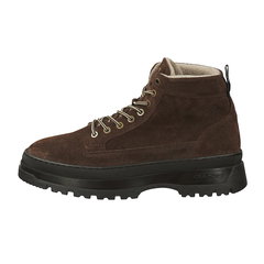 Gant, Pantofi loafer din piele cu model uni, Maro inchis, 45