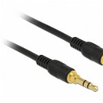 Cablu audio jack stereo 3.5mm (pentru smartphone cu husa) T-T 3m negru, Delock 85551, Delock