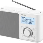 Radio portabil, Sony, DAB/DAB+ Sony XDR-S61D, cu afisaj LCD, Alb