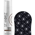 Set pentru autobronzare profesionala ST MORIZ cu Spuma Dark Fast Drying si Manusa Velvet Tanning Mitt, St. Moriz