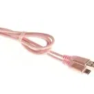 Cablu de date / Incarcare Magnetic, 3in1 - microUSB, Apple, USB Tip C, Roz, Universal