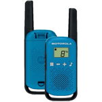 Set 2 statii radio portabile, albastru, Motorola Talkabout T42, banda libera 446 MHz, Motorola