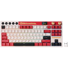 ROYAL KLUDGE Tastatura Gaming Royal Kludge RK-M87, Beige Switch, iluminare RGB, Wired, Wireless 2.4Ghz, Bluetooth (Albastru/Gri), ROYAL KLUDGE
