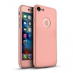 Husa Apple iPhone 8, FullBody Elegance Luxury iPaky Rose-Gold , acoperire completa 360 grade cu folie de sticla gratis, iPaky