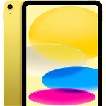 Tableta Apple iPad 10 (2022), Procesor A14 Bionic Hexa-Core, IPS LED Capacitive touchscreen 10.9inch, 64GB Flash, Camera 12MP, Wi-Fi, Bluetooth, iPadOS (Galben)