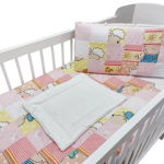 Lenjerie MyKids Mini Patratel Multicolor Girl 4 Piese 120x60