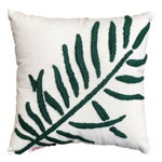 Husa de perna, Pinales Organic Woven Punch Pillow Cover, 43x43 cm, Bumbac, Verde, Joynodes