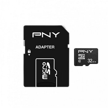 Card Performance Plus microSDHC 32GB + Adapter SD, PNY