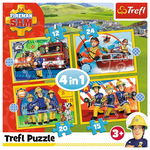 Puzzle Trefl 4 in 1 - Fireman Sam 12/15/20/24 piese