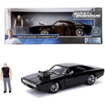 Masinuta diecast Jada Toys cu figurina - Fast And Furious, Dominic Toretto si Dodge Charger 1970