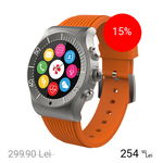 Smartwatch ZeSport, Ecran Tactil TFT, Bluetooth 4.0, GPS, IP66, Monitorizare Puls Cardiac, Senzor UV, Portocaliu