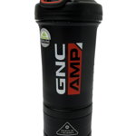 Blender Bottle Shaker Cup V2, Prostak Compartiment Pentru Suplimente, 450ml - GNC, GNC