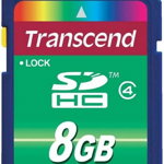 Card SDHC Clasa 4 Transcend de 8 GB (TS8GSDHC4), Transcend