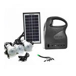 Kit camping panou solar GDLITE GD-7, 3 becuri, lanterna inclusa + usb incarcare, Tenq.ro