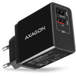 Incarcator retea AXAGON ACU-QS24, Smart Charging, 1x 5V/1.2A USB port, 1x USB QC3.0, Negru, Axagon