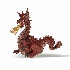 Figurina Papo The Enchanted World – Dragon care sufla foc, rosu, Papo