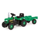 Tractor cu pedale si Remorca verde 53x143x45 cm, Dolu
