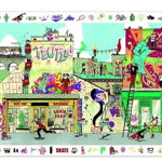 Puzzle observatie Djeco Street art, 6-7 ani +, Djeco