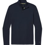 Smartwool, Bluza termica de lana merinos cu fermoar scurt pentru ski, Bleumarin, S