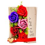 Carte personalizata cu flori din sapun, Cu drag celor mai buni Nasi - OMIS001 - 23h Events