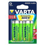 Set 2 acumulatori NiMH, D, 1,2 V, 3000 mAh, Varta Ready2Use, Varta