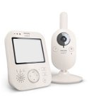 Baby Monitor si Camera Audio-Video Wireless Pentru Supraveghere Bebe Philips Avent Premium SCD891/26, Ecran LCD 3.5", Mod Vedere Nocturna Infrarosu, Talk-Back, Monitorizare Temperatura, Rotire, Cantece de Leagan, Lumina de Veghe, Alb