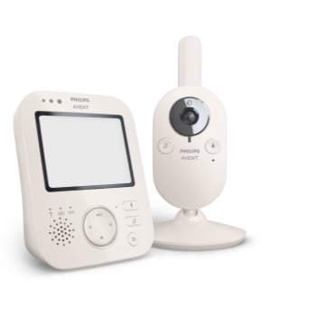 Baby Monitor si Camera Audio-Video Wireless Pentru Supraveghere Bebe Philips Avent Premium SCD891/26, Ecran LCD 3.5", Mod Vedere Nocturna Infrarosu, Talk-Back, Monitorizare Temperatura, Rotire, Cantece de Leagan, Lumina de Veghe, Alb