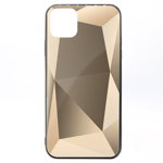 Protectie Spate Meleovo Glass Diamond MLVGDPXIPMGR pentru iPhone 11 Pro Max (Gri/Negru), Meleovo