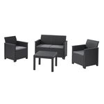 Set mobilier gradina 4 locuri grafit Keter Emma, Keter