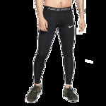 Nike, Colanti cu banda cu logo in talie, pentru fitness Pro, Negru, S