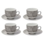 Set 4 cesti de cafea cu farfurie Sfera, Andrea Fontebasso, 250 ml, portelan, bej, Andrea Fontebasso