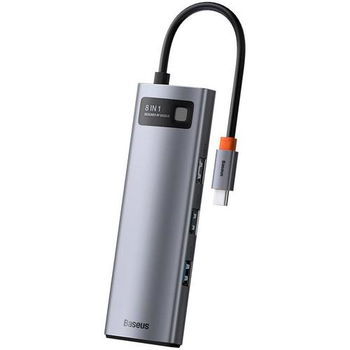 Docking Station Baseus Metal Gleam, conectare USB Type-C, 8 in 1