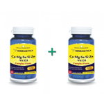 Ca+Mg+Se+Si+Zn cu Vitamina D3 Complex Forte - 60 + 60 cps (pachet cu -50% la a doua)