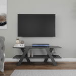 COMODA TV April T, Gri - Alb - Antracit - Nuc, 120 x 45 x 33 cm, Kalune Design