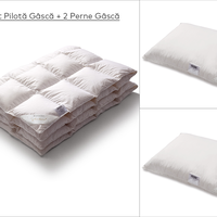 Set Pilota Pene Gasca + 2 Perne Pene Gasca Natural Classic 200 x 180