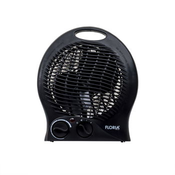 Aeroterma neagra cu 2 nivele de putere 1000/2000w, termostat reglabil / ZLN 6172, 