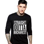 Bluza barbati neagra - Straight Outta Bucuresti, L