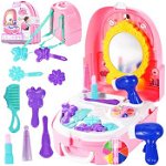 Masa de toaleta cu accesorii pentru fetite