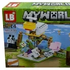 Set de constructie LB+, My World of Minecraft cu parti mobile, 221 piese tip lego, OEM